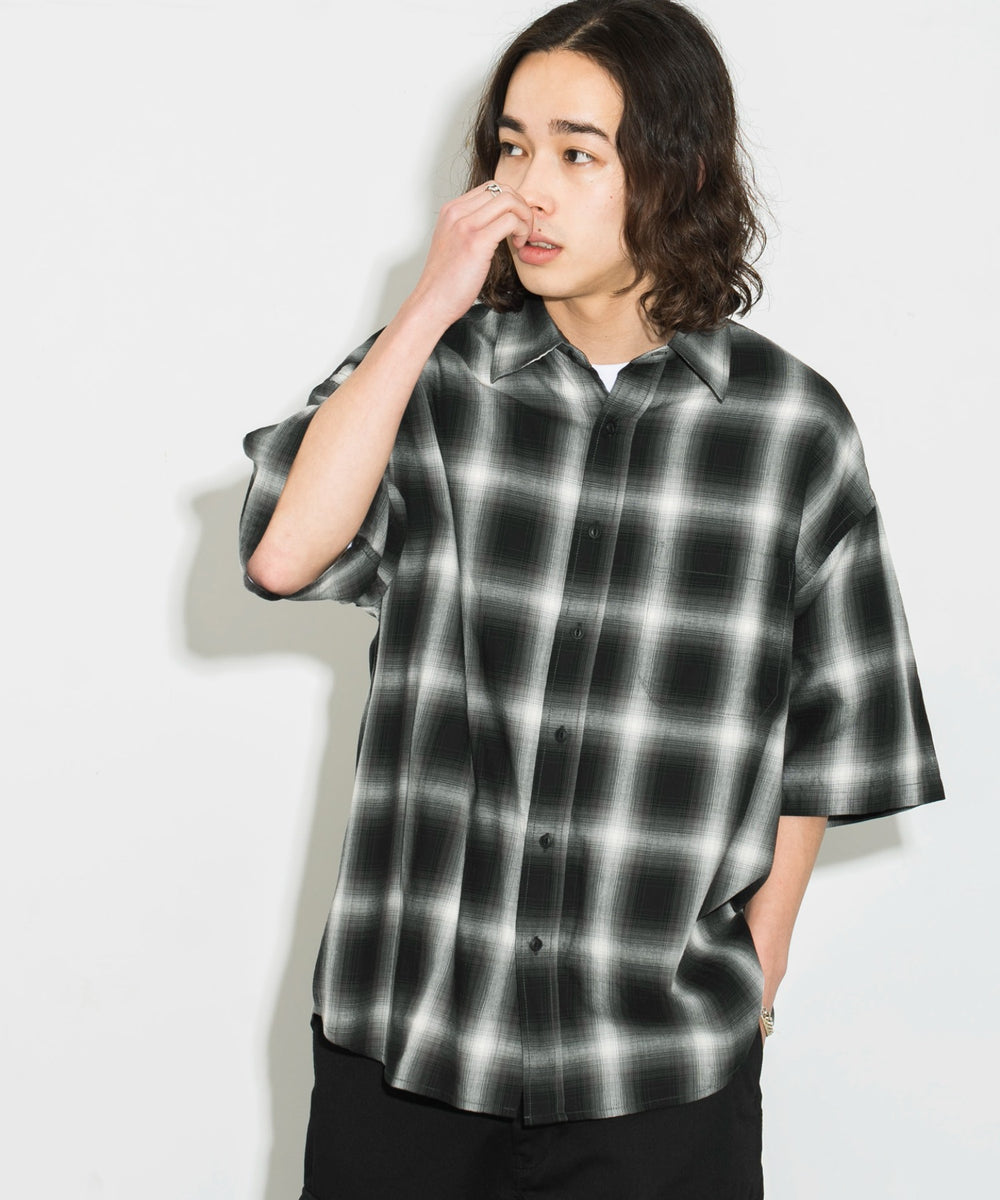 ブラック系チェック モデル：174㎝ L着用