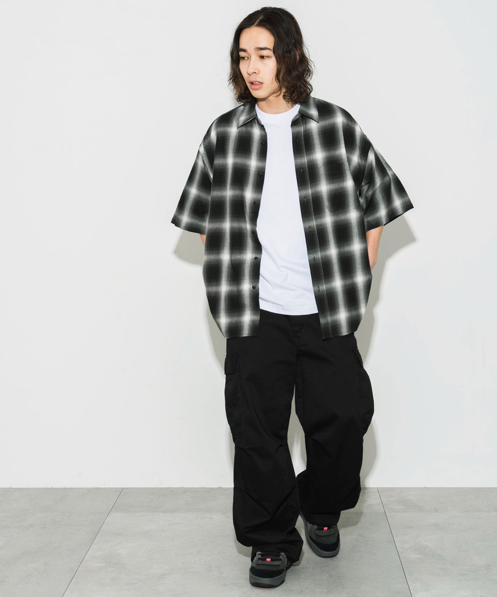 ブラック系チェック モデル：174㎝ L着用