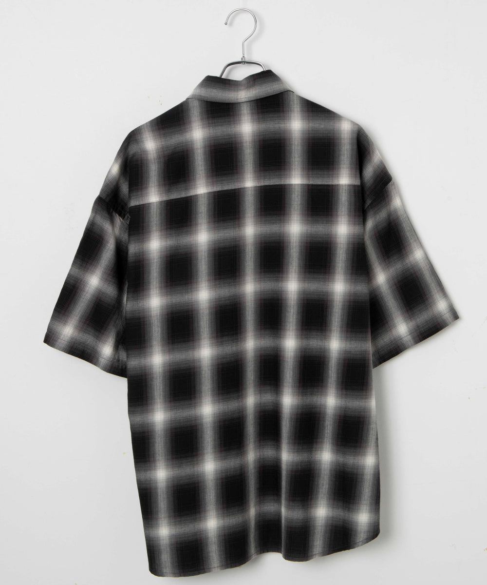 オンブレチェックシャツ（S）
