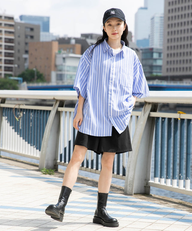 ブルーその他 モデル：161cm L着用