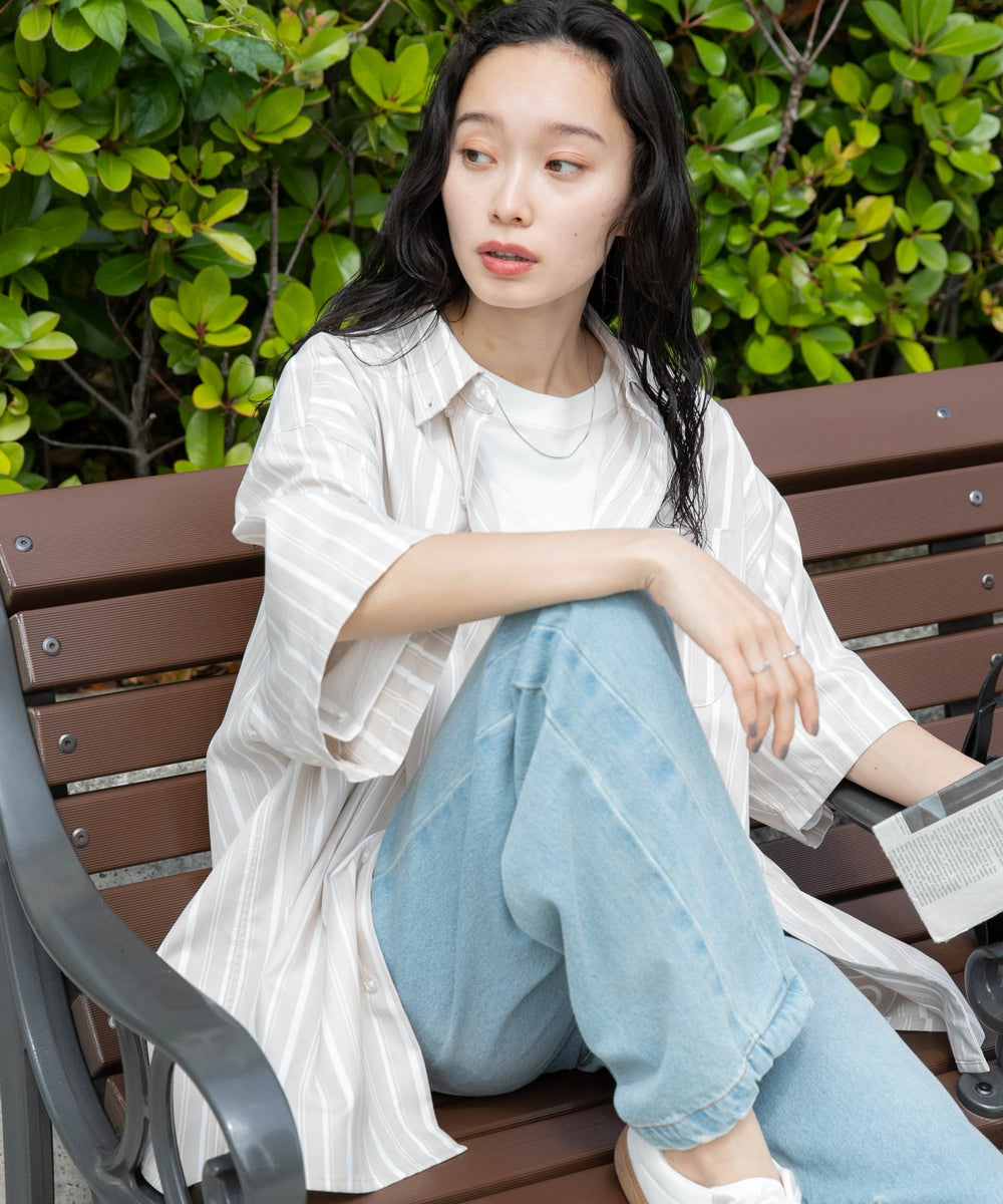 ベージュ モデル：161cm L着用