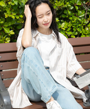 ベージュ モデル：161cm L着用