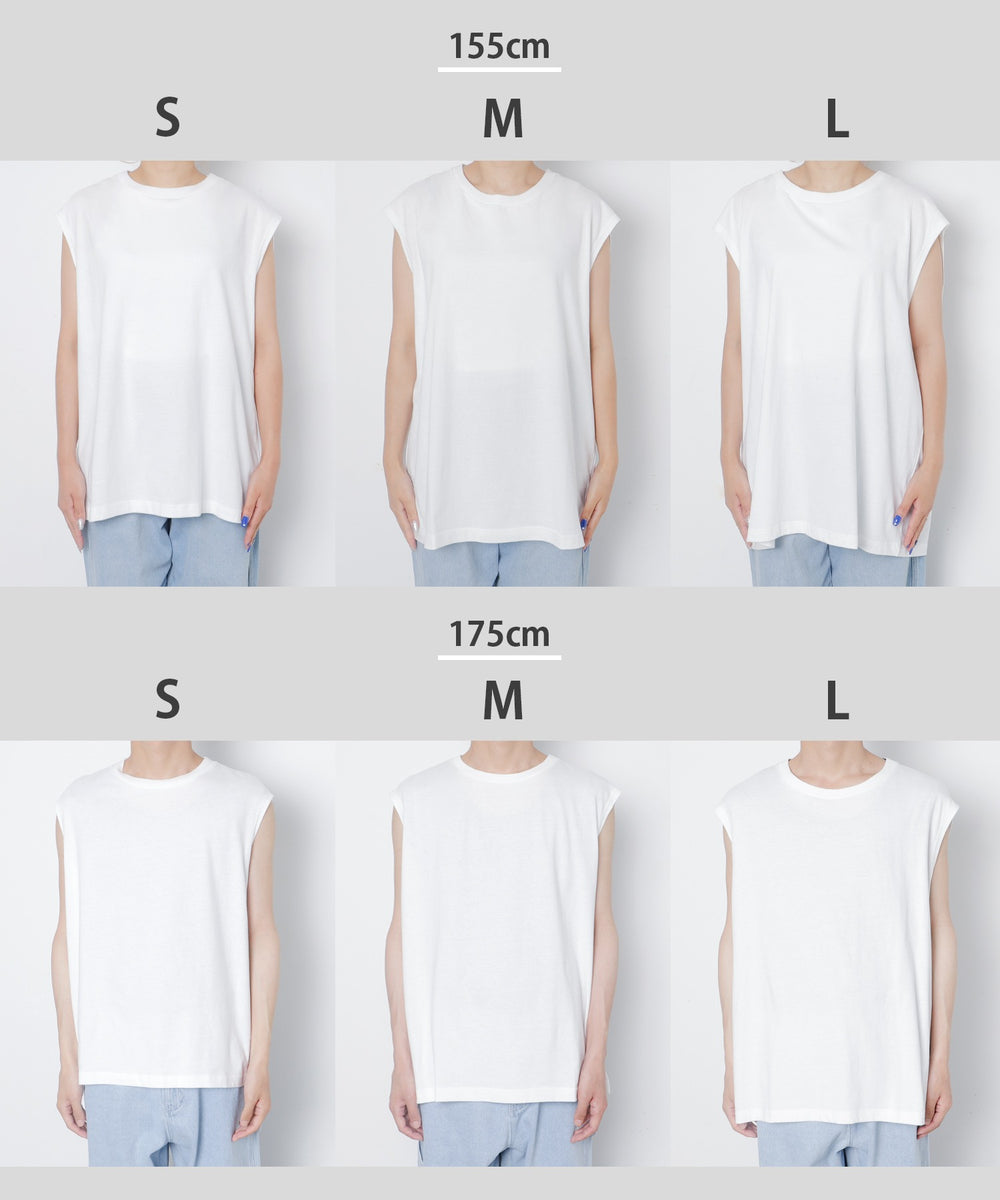 スリーブレスコットンT