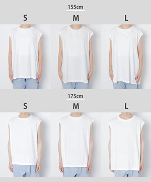 スリーブレスコットンT