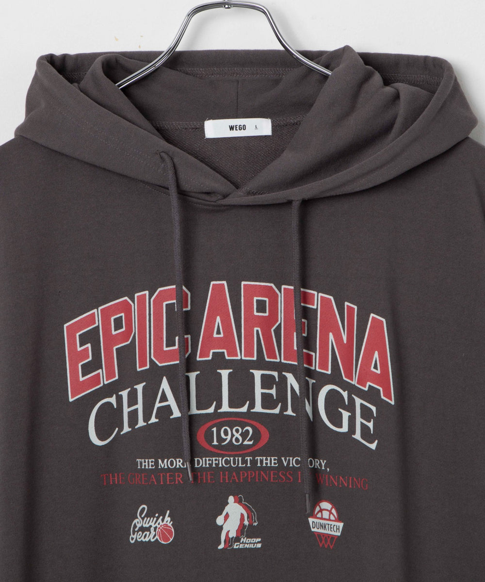 ロゴノースリーブパーカー