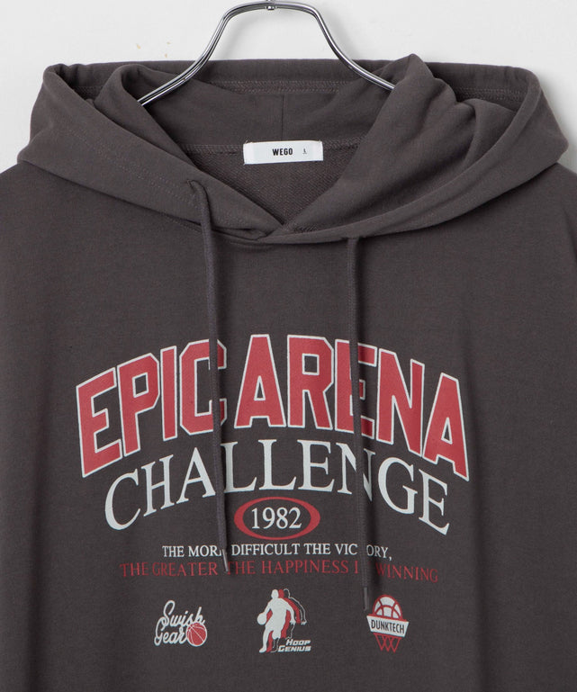 ロゴノースリーブパーカー