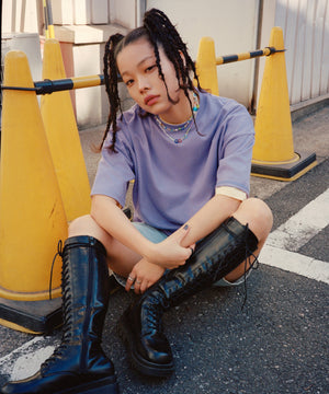 Lパープル S着用