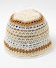 クロシェ編みボーダーハット