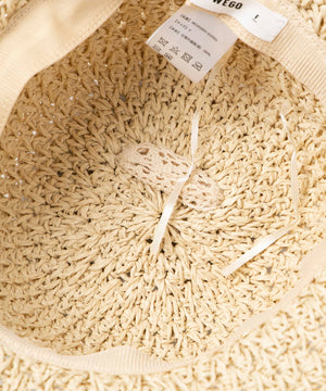 レースアップ雑材ハット