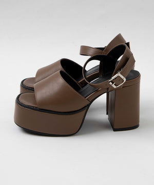 ストーム付きヒールサンダル