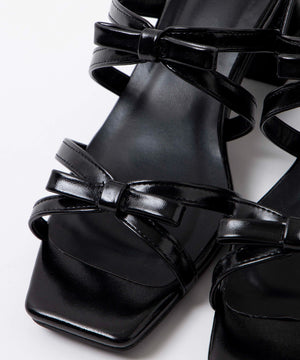 リボンヒールサンダル