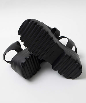 ボリュームソールダブルベルトサンダル