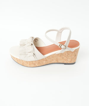 ウェッジソールフリルサンダル