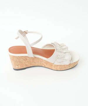 ウェッジソールフリルサンダル