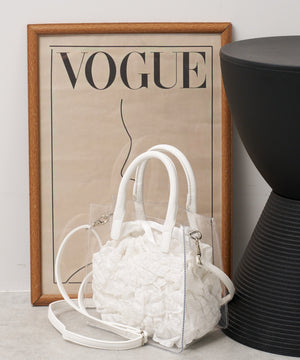 シアー×フリル　ホワイトギンガム(ホワイト)