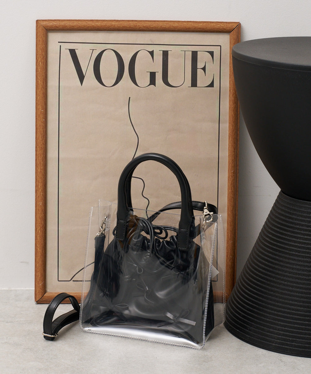 PU×リボン(ブラック)