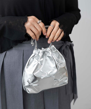 PU×リボン(シルバー)