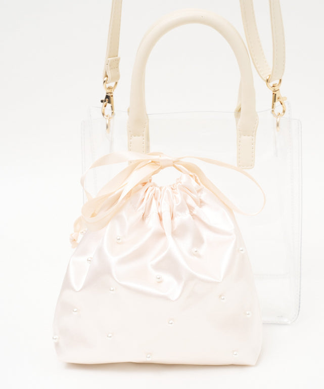 サテン×ビジュー(ホワイトその他)