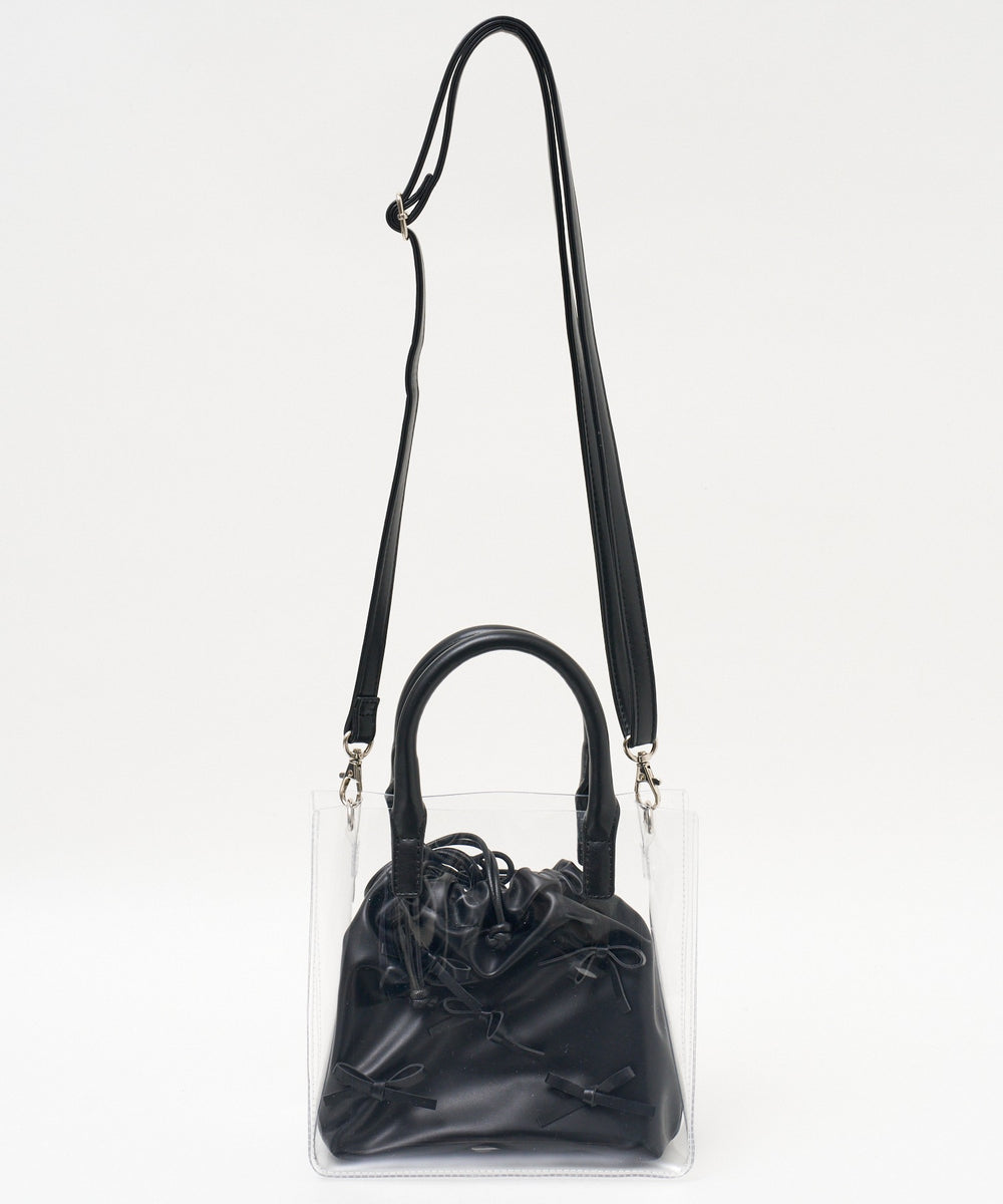 PU×リボン(ブラック)