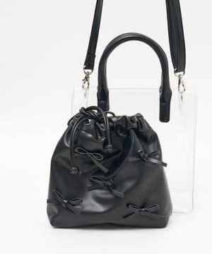 PU×リボン(ブラック)