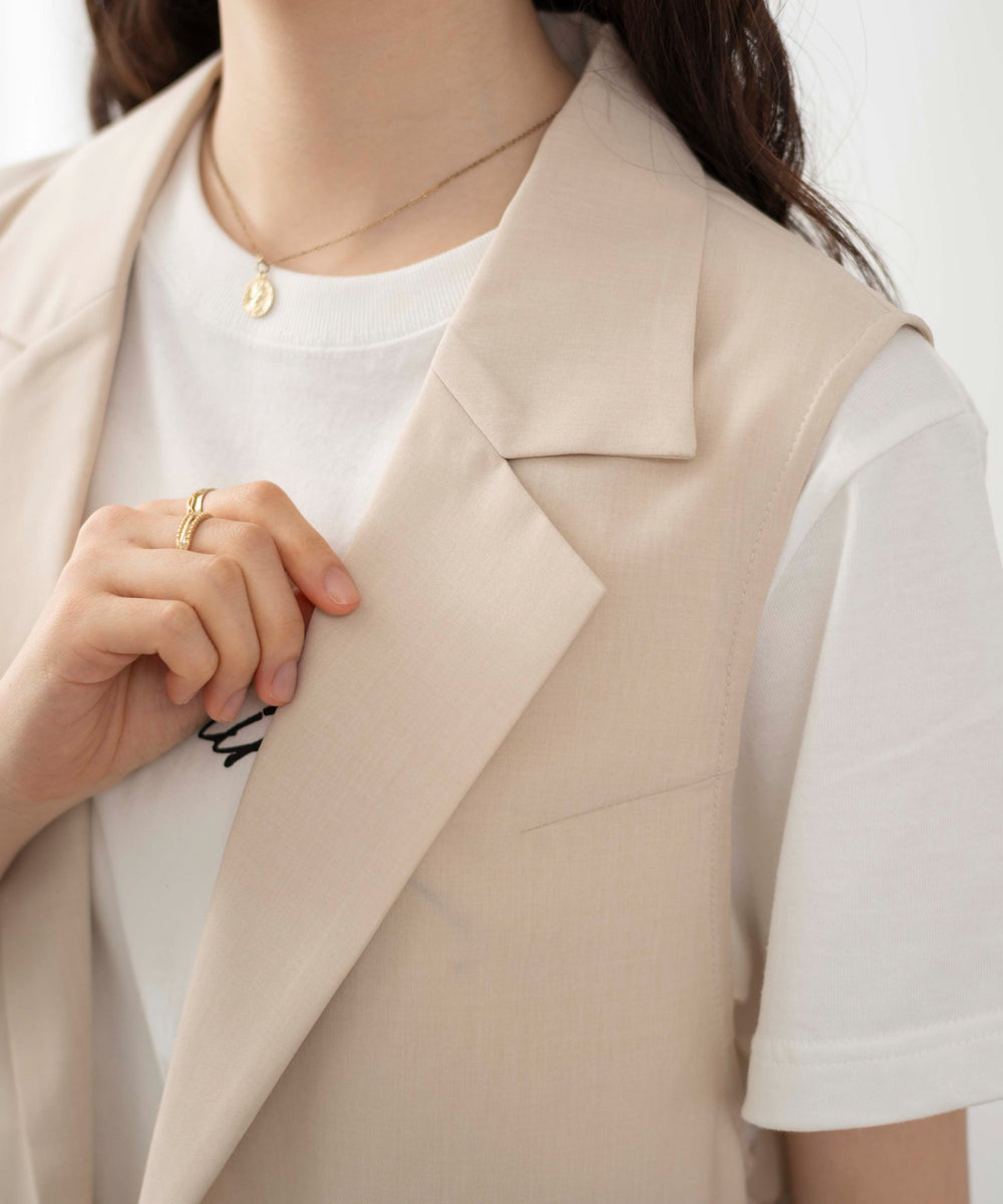 リネンライクサイドベルトベスト