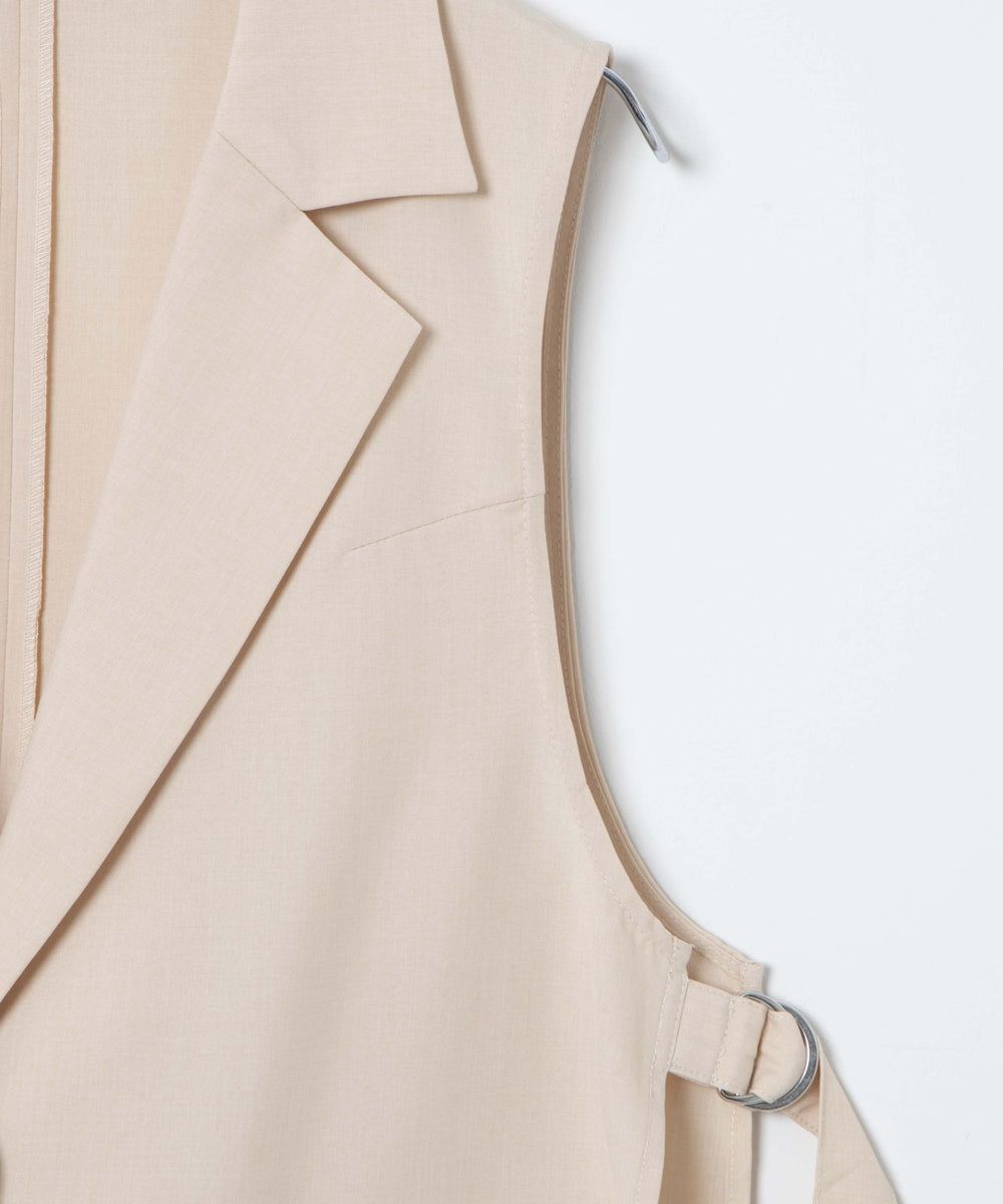 リネンライクサイドベルトベスト