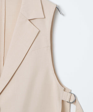 リネンライクサイドベルトベスト