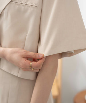 リネンライクショートシャツジャケット