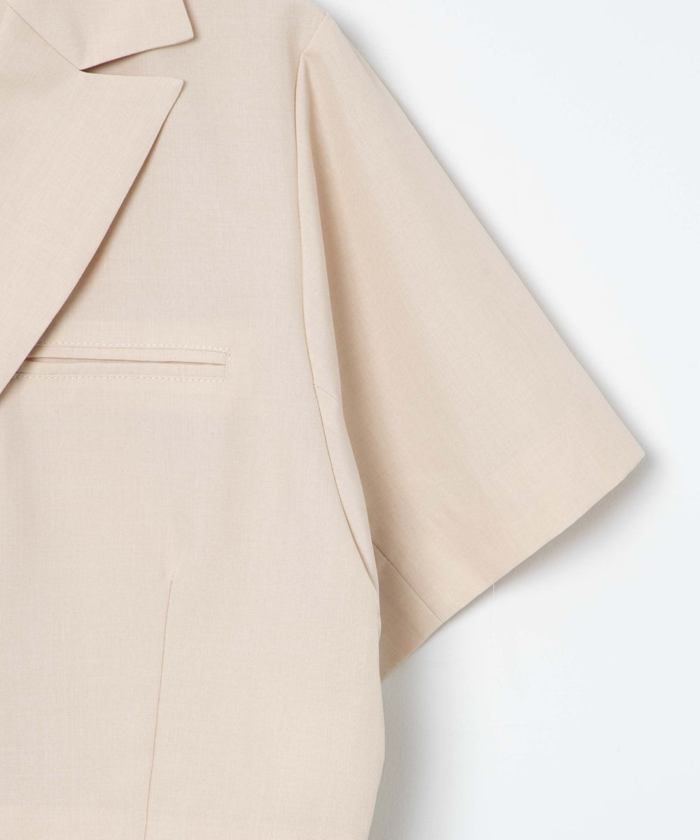 リネンライクショートシャツジャケット