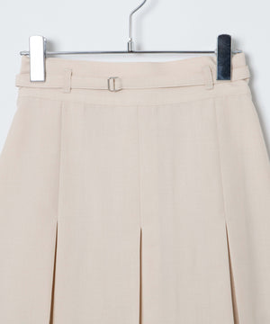 リネンライクプリーツミニスカパン