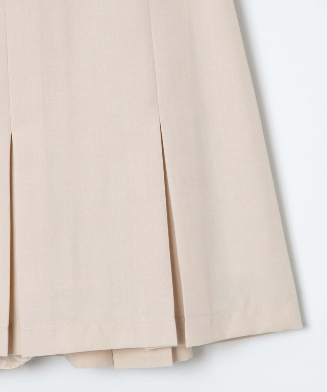 リネンライクプリーツミニスカパン