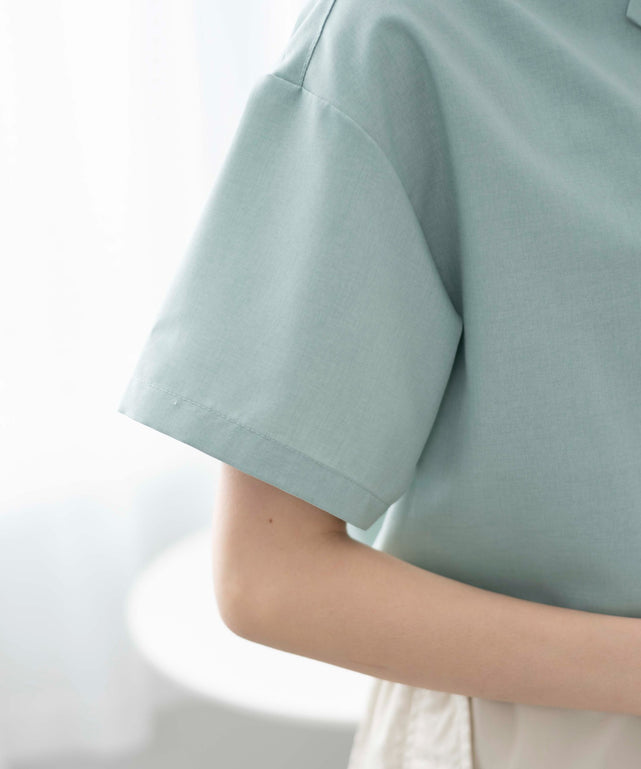 オープンカラーショートシャツ