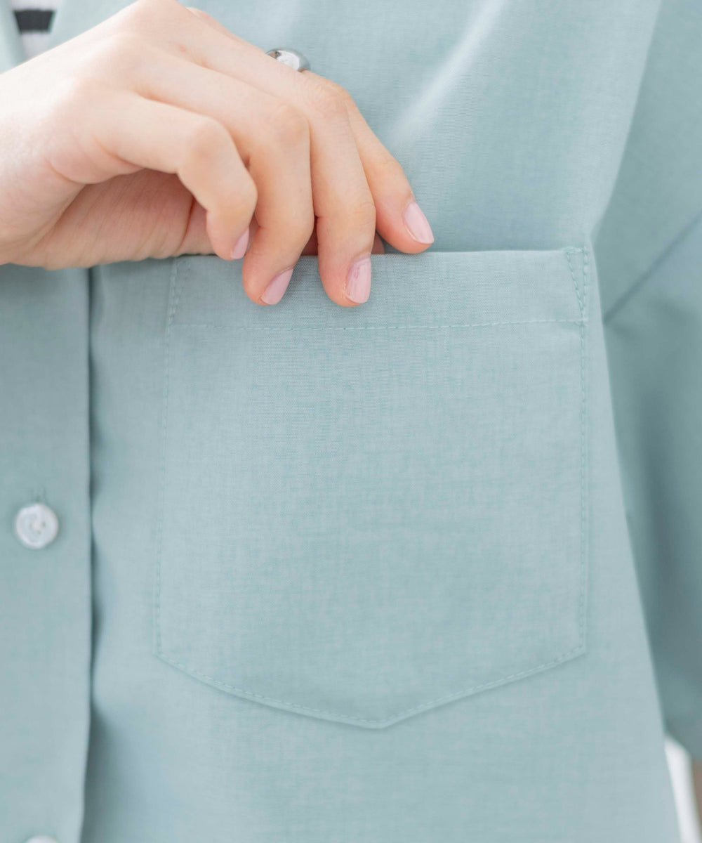 オープンカラーショートシャツ