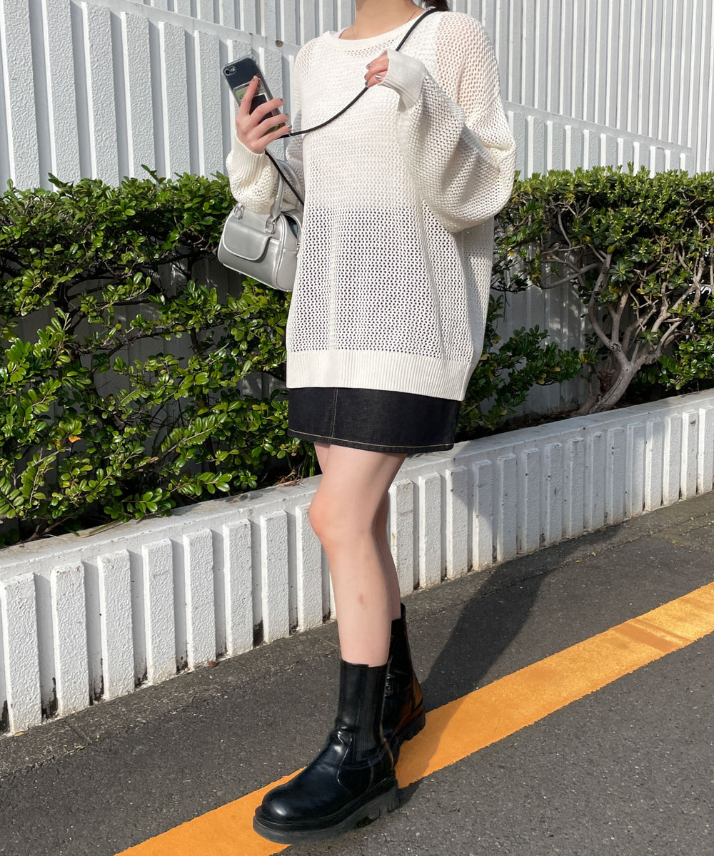 オフホワイト  モデル:155cm F着用