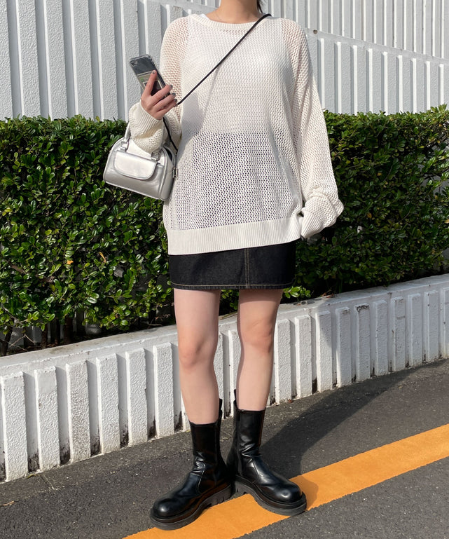 オフホワイト  モデル:155cm F着用