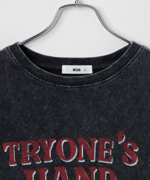 ヴィンテージウォッシュドロストデザインT