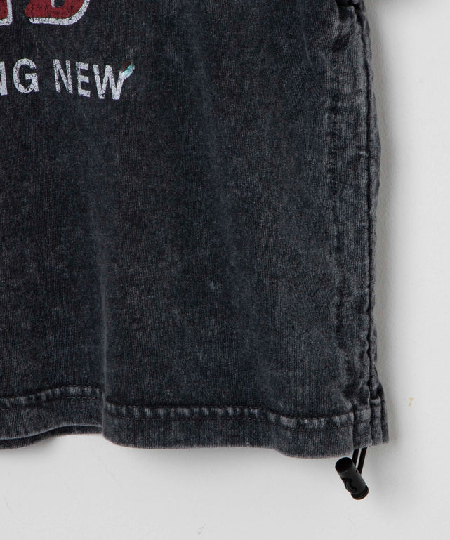 ヴィンテージウォッシュドロストデザインT