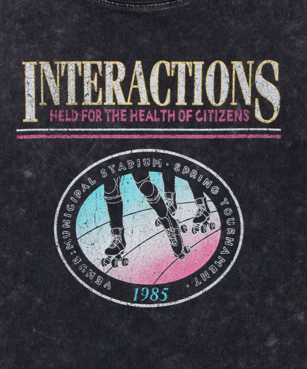 ヴィンテージウォッシュドロストデザインT