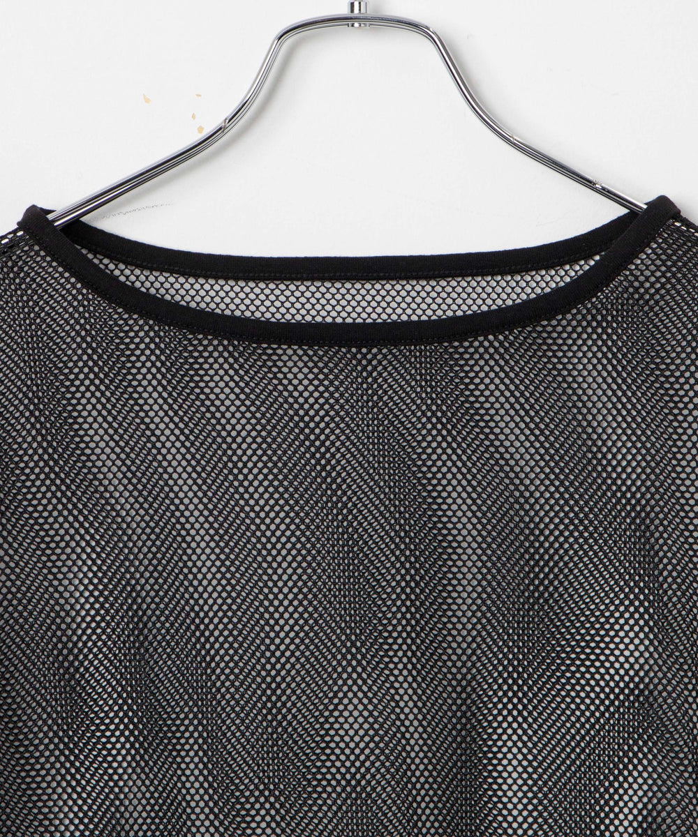 メッシュサイドドロストトップス