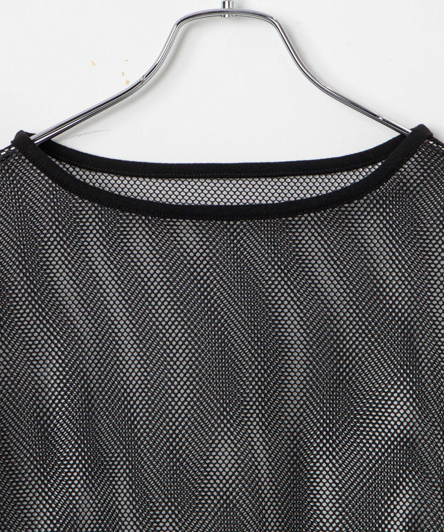 メッシュサイドドロストトップス