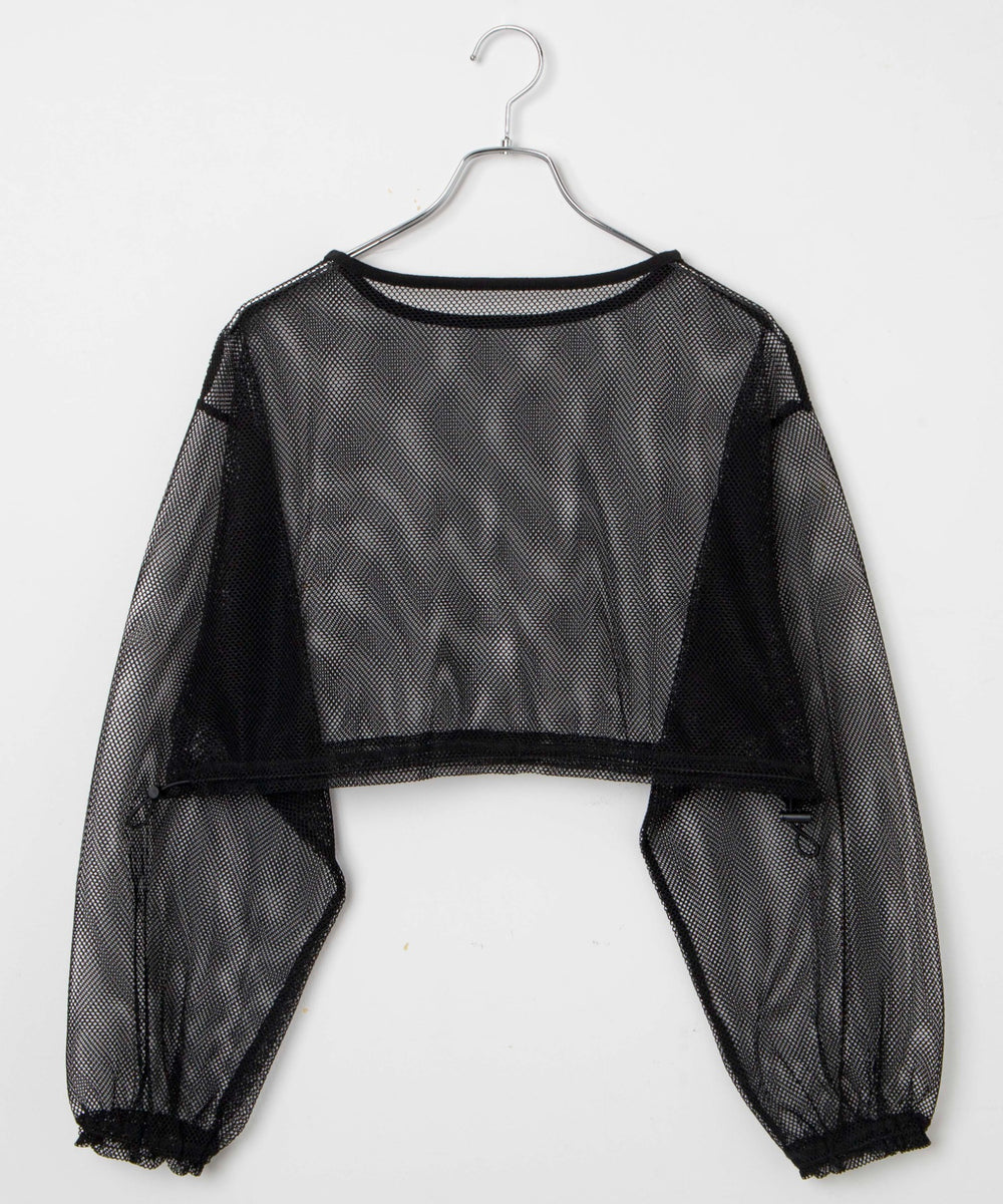 メッシュサイドドロストトップス