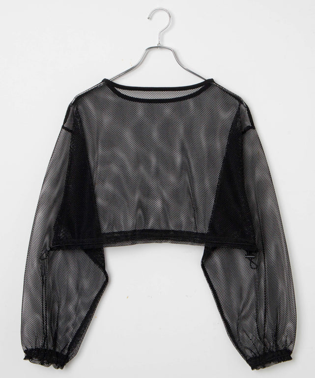 メッシュサイドドロストトップス