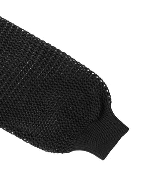 ラグランショートメッシュニット