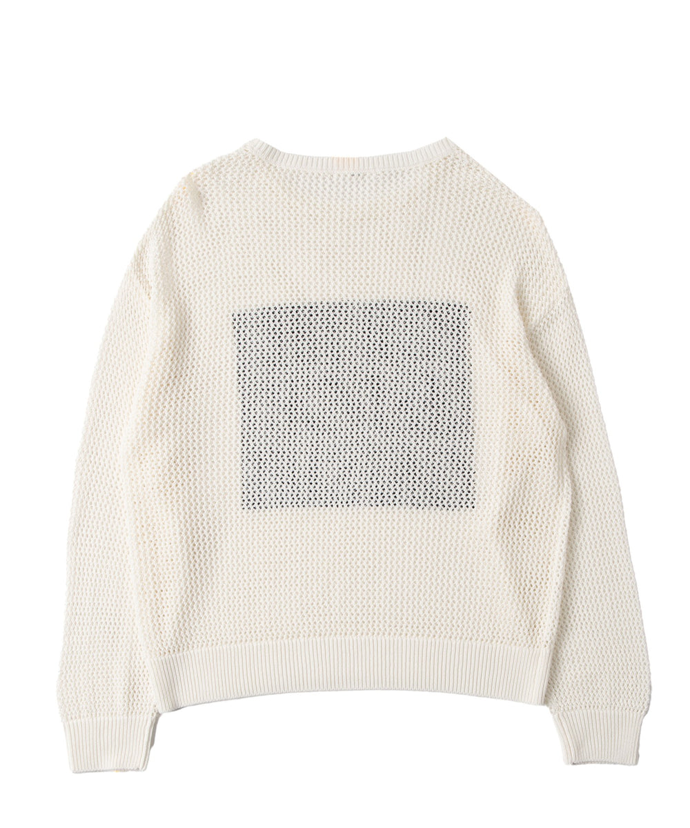 ジャガードメッシュニットビッグプルオーバー