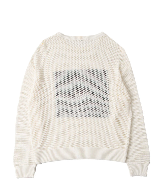 ジャガードメッシュニットビッグプルオーバー