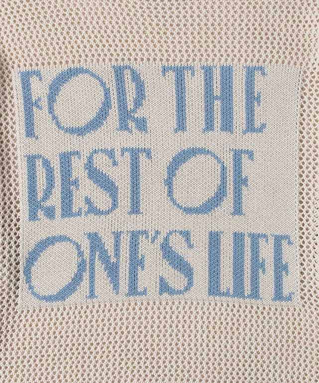 ジャガードメッシュニットビッグプルオーバー