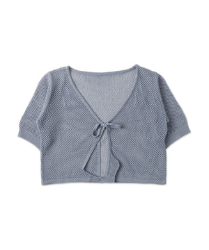 半袖メッシュアンサンブルカーデ