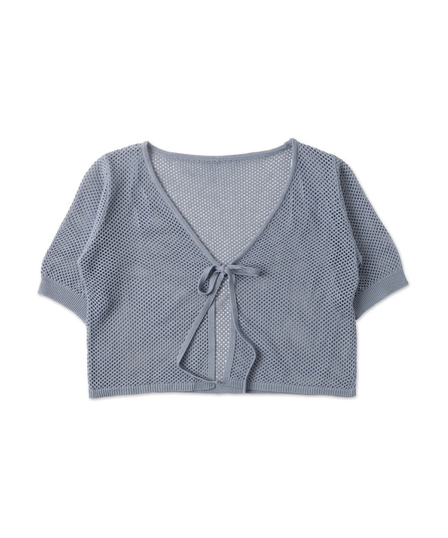 半袖メッシュアンサンブルカーデ