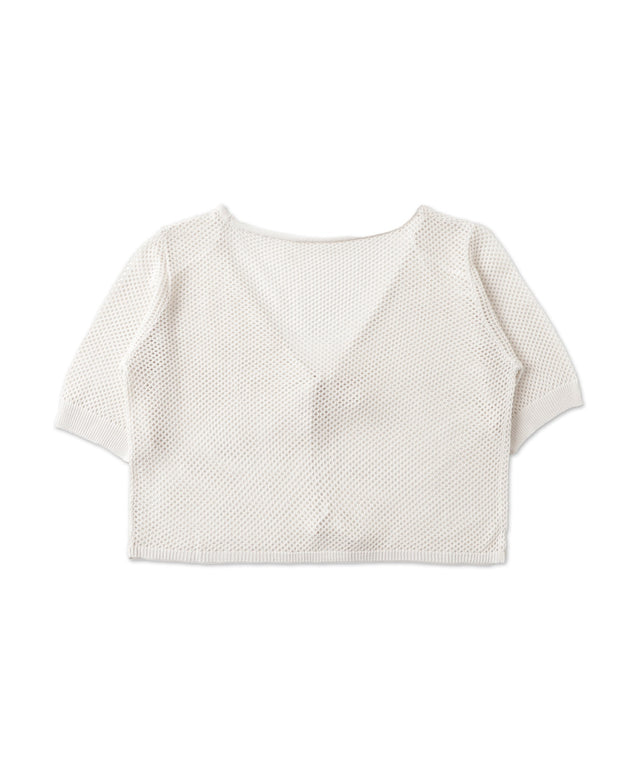 半袖メッシュアンサンブルカーデ