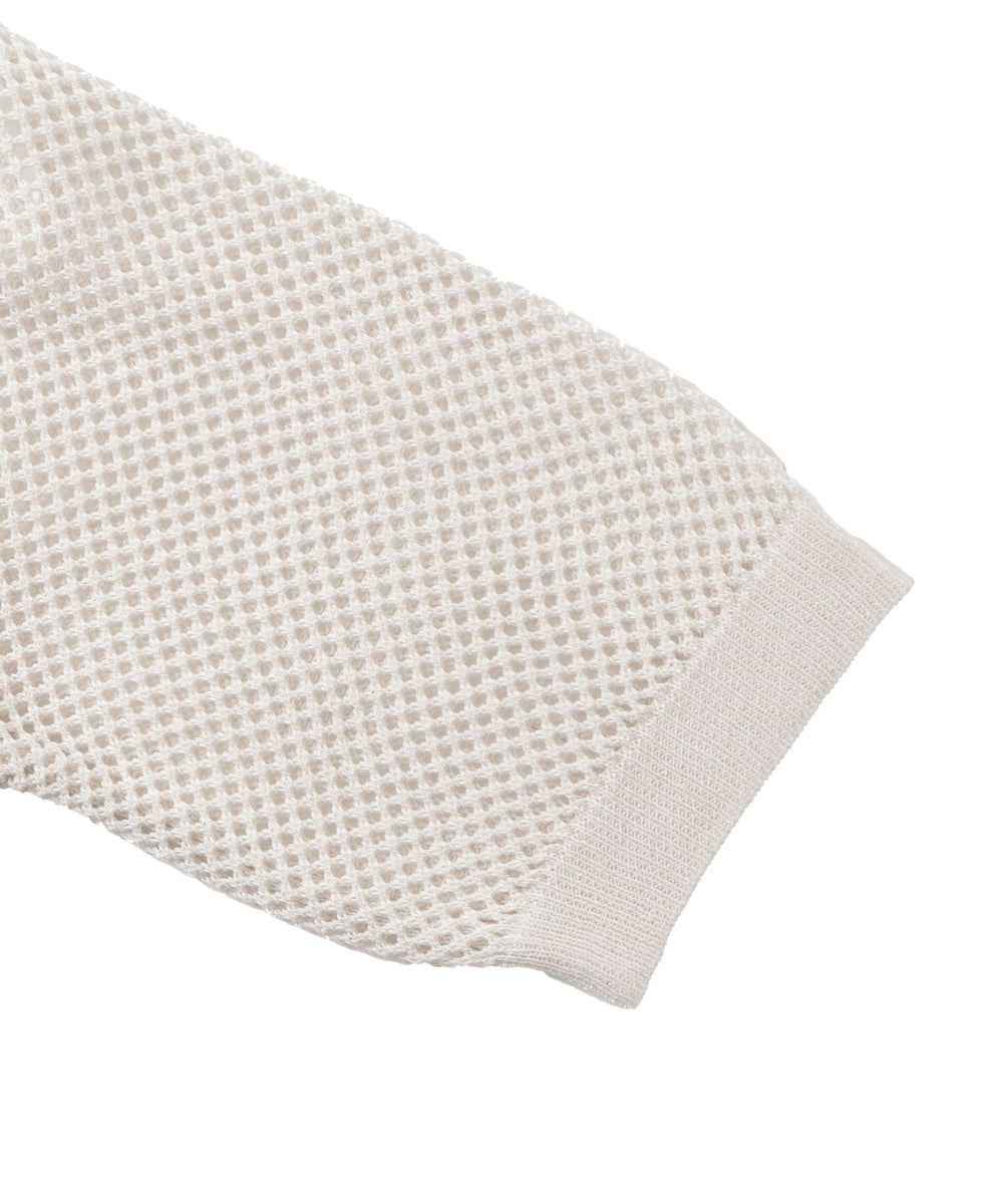 半袖メッシュアンサンブルカーデ